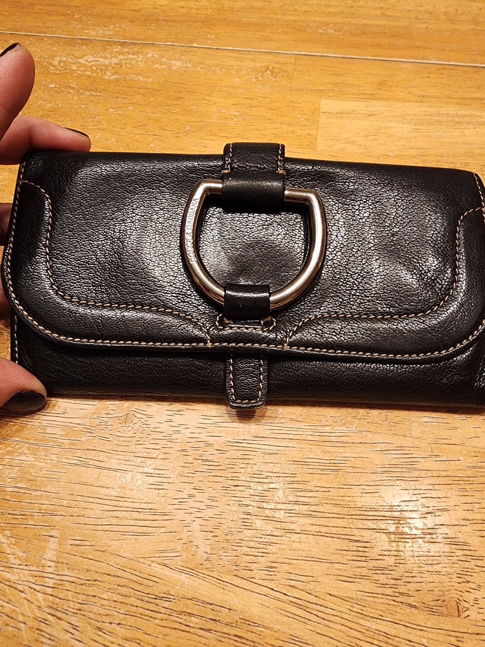 vintage Dolce & Gabbana leather continental flap wallet With COA